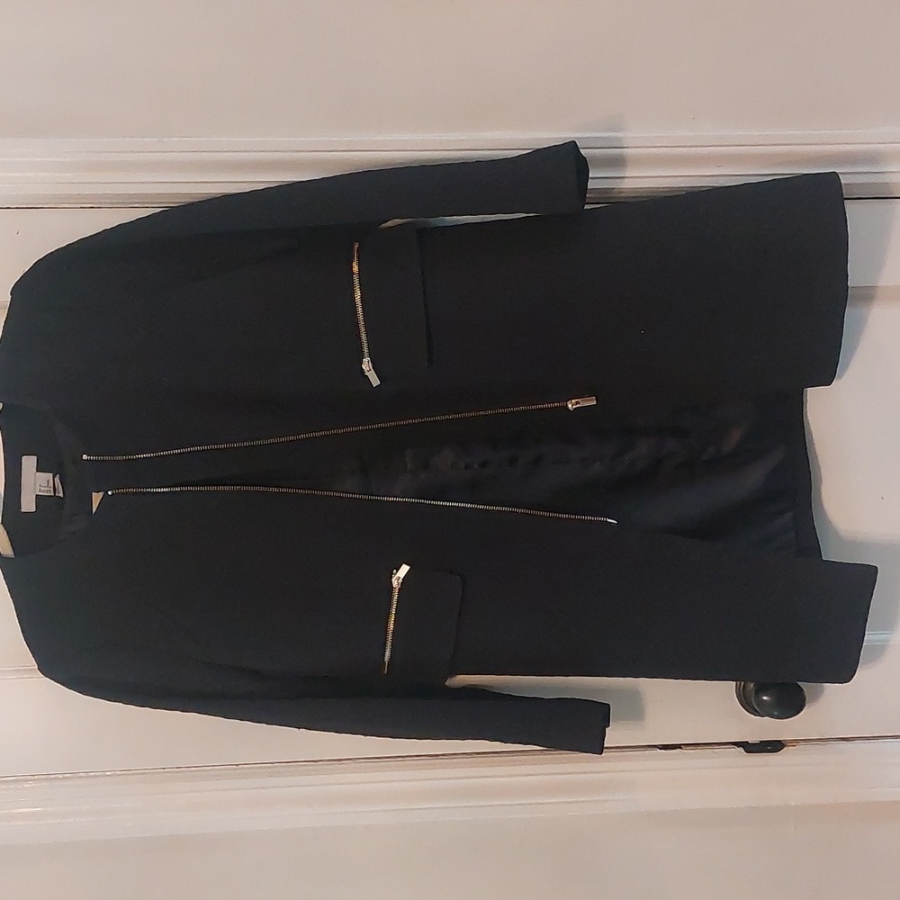 HM textured Zip up blazer  long